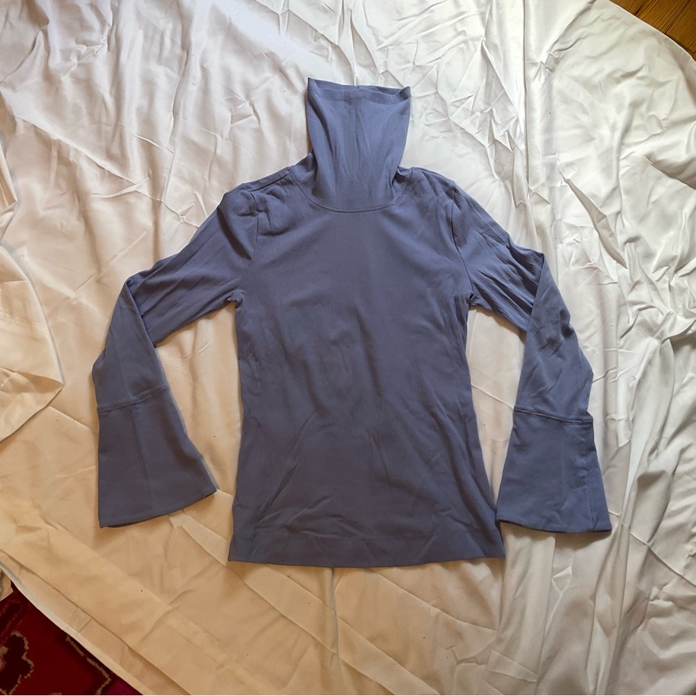 Free People Lavender Turtleneck Top